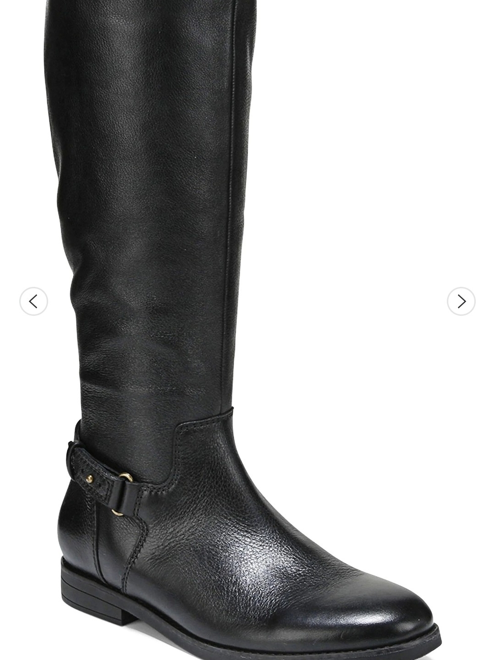Vionic Women's Rochelle Tall Zip Boot Black Leather Wide Calf